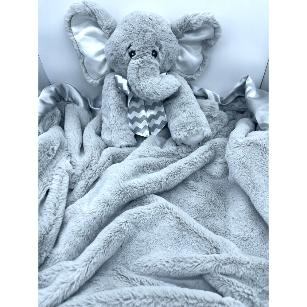 Bearington Baby Collection Blanket Lil Spout Elephant Security Snuggly Lovey